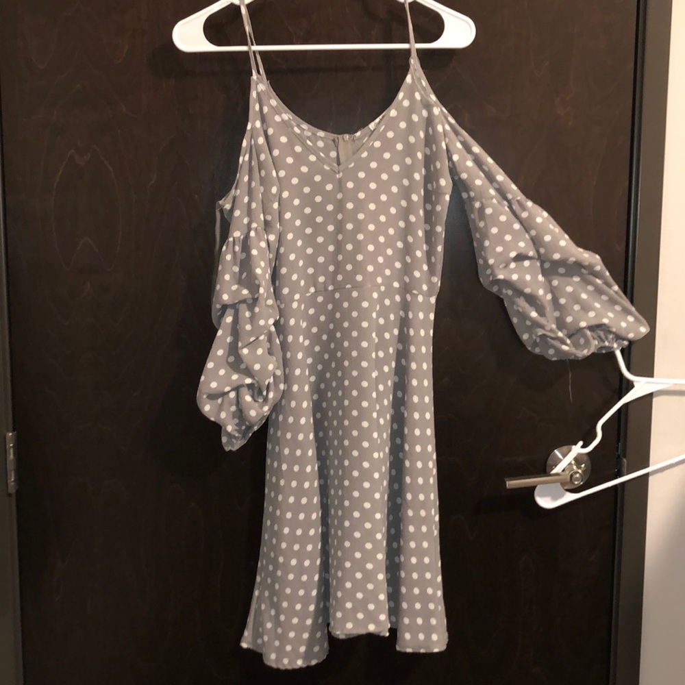 Pika dot grey dress